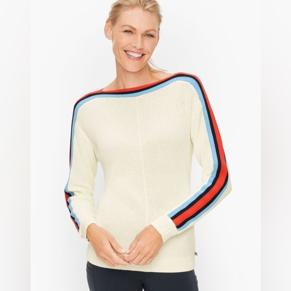 T by Talbots Tipped Stripe Sweater